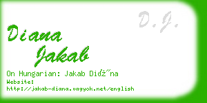 diana jakab business card